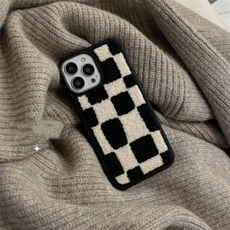 Black and White Lattice Phone Protective Case